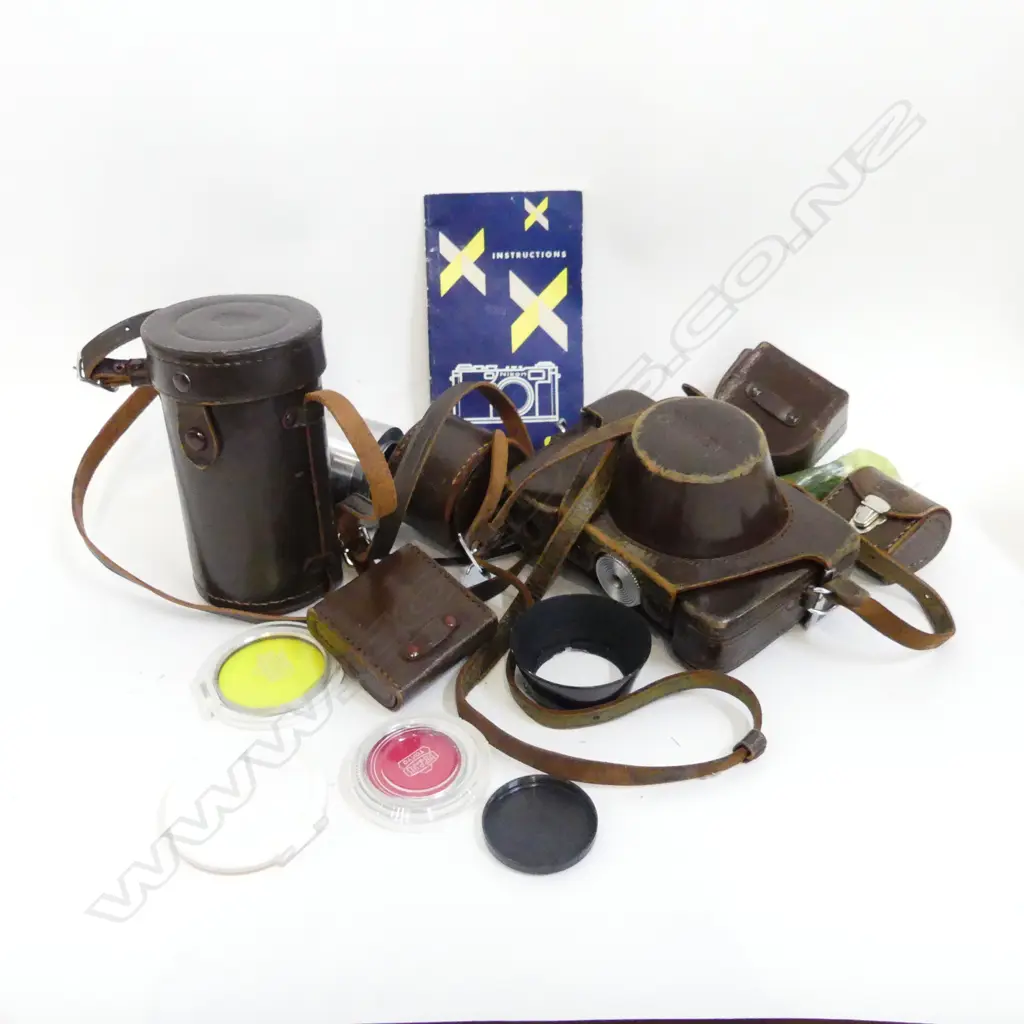 Nikon S2 classic camera with two universal view finders three lenses and accessories Image 1++