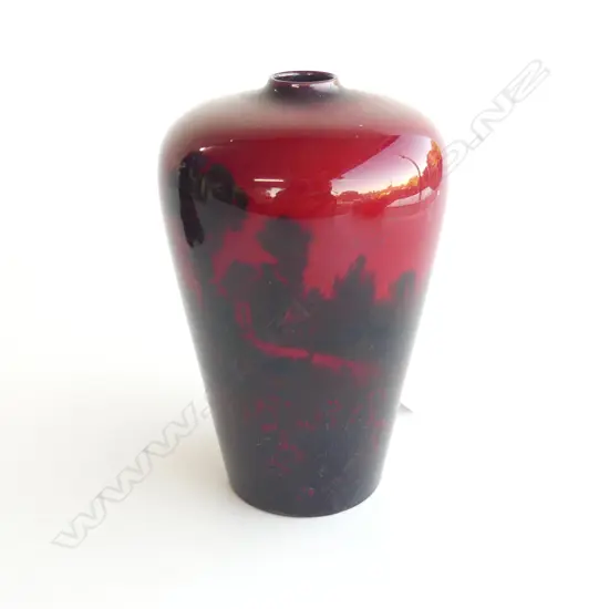 ROYAL DOULTON FLAMBE VASE H.130mm SMALL SURFACE MARKS