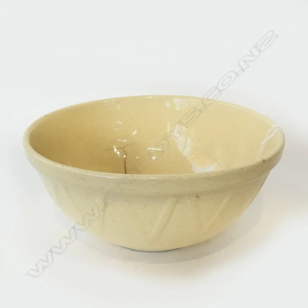 GLEN AFTON POTTERY MIXING BOWL 305mm dia HAIRLINES Image 1++