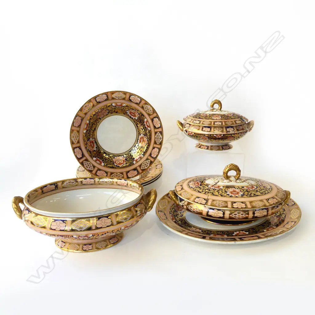 8 PCES WILLIAM FAIRBAIRNS IMARI CHINA [FAULTS] Image 1++