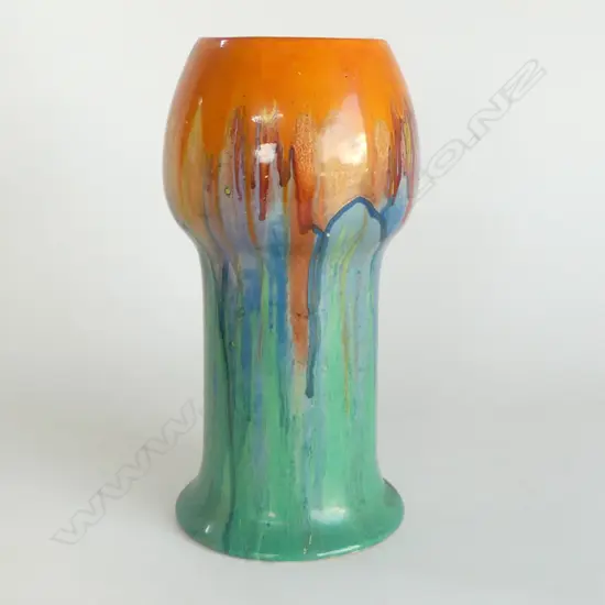 CLARICE CLIFF 'DELECIA'  VASE (ONE KNIFE MARK), H.200mm