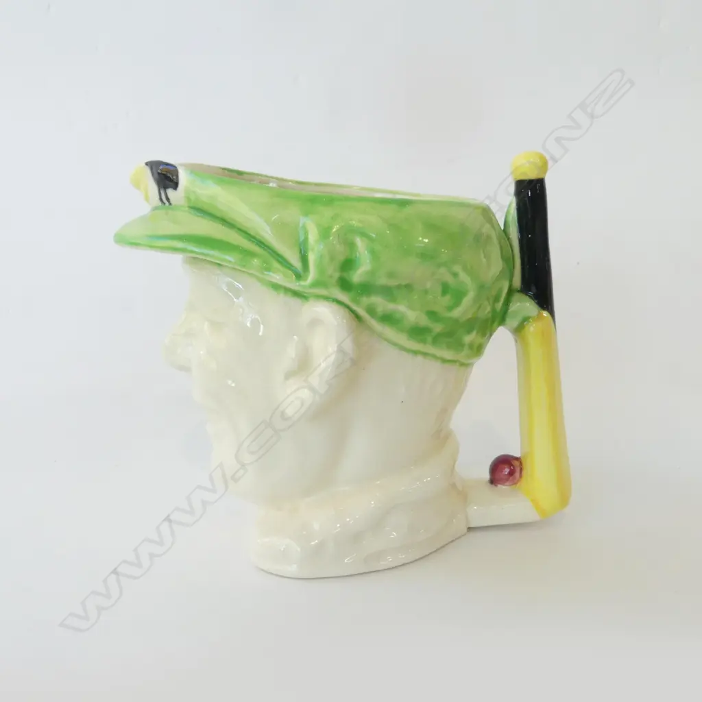 1930S SIR DONALD BRADMAN AUSTRALIAN CRICKETER TOBY JUG (SMALL BASE CHIP), H.150MM Image 1++