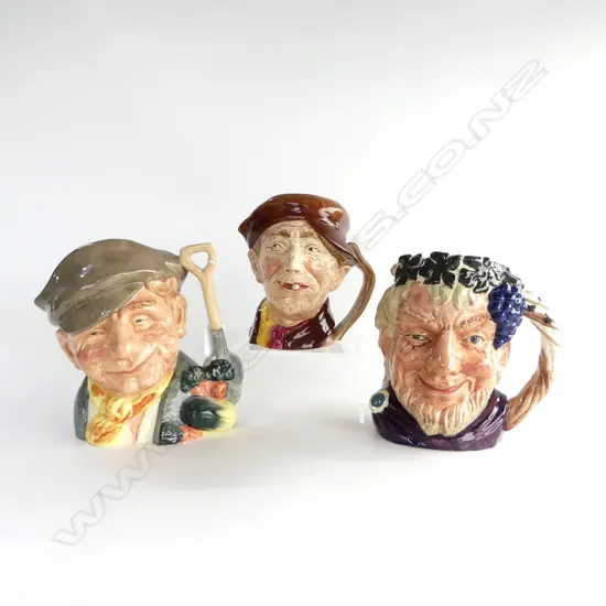 3 ROYAL DOULTON TOBY JUGS; 'ARRY, BACCHUS, THE GARDINER H.180mm