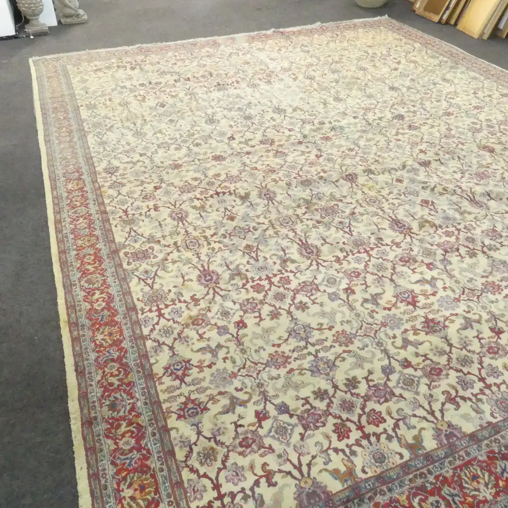 HAND KNOTTED WOOL PILE AMRITSAR CARPET C.1930s 5000 x 4000mm... Image 1++