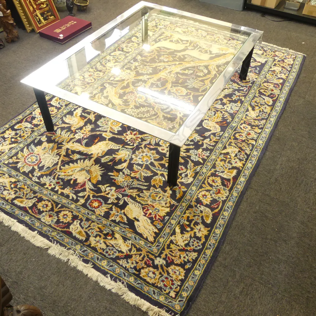 ALL WOOL PICTORIAL QUM RUG 2450x1550mm Image 1++