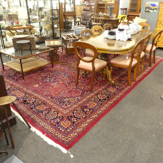 HAND KNOTTED WOOL PILE MASHED RUG 4000 x 3000mm