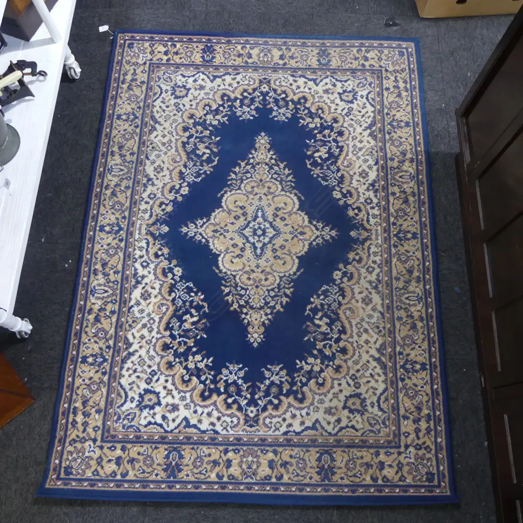 MACHINED BLUE RUG 1700x1210mm Image 1++