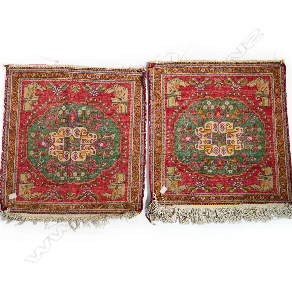 TWO GHASHGHAI CUSHION COVERS, WOOL ON COTTON, 700 x 700mm Image 1++