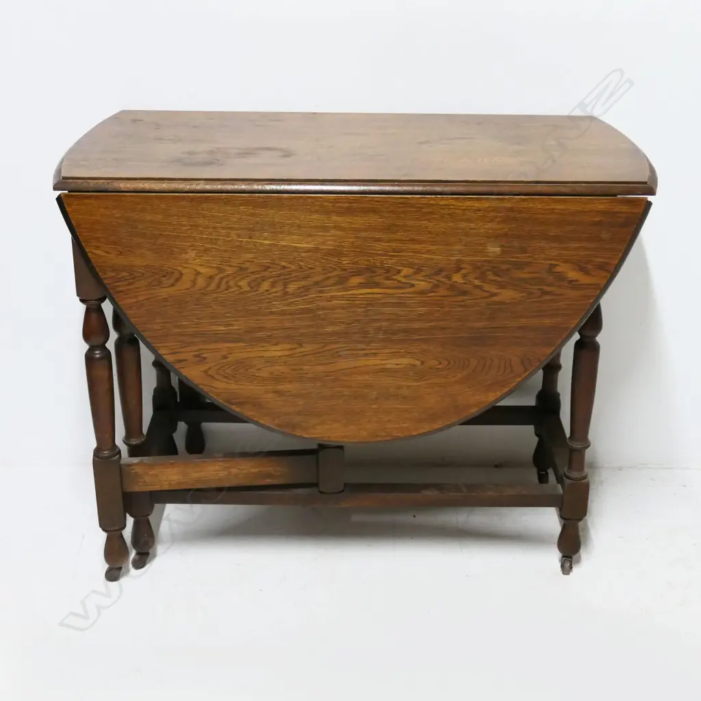 OAK DROP SIDE TROLLEY TABLE Image 1++