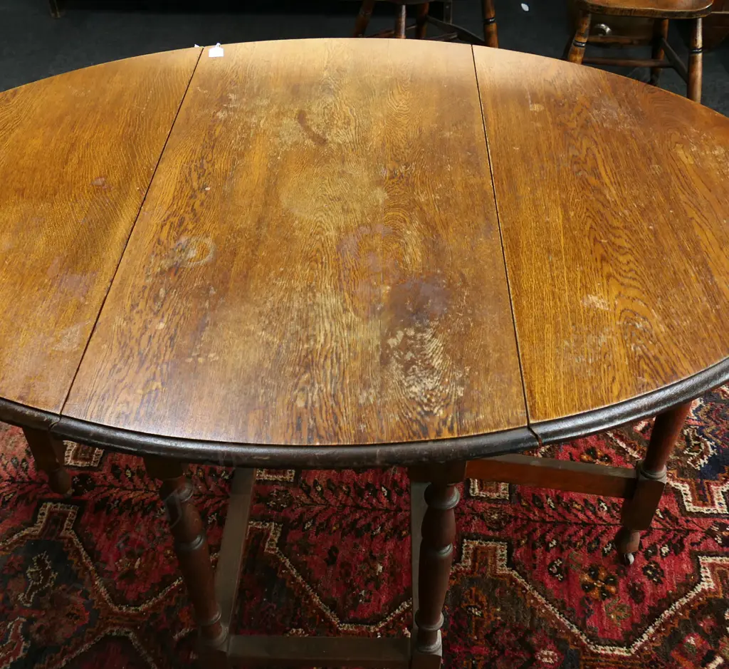 OAK DROP SIDE TROLLEY TABLE Image 1++
