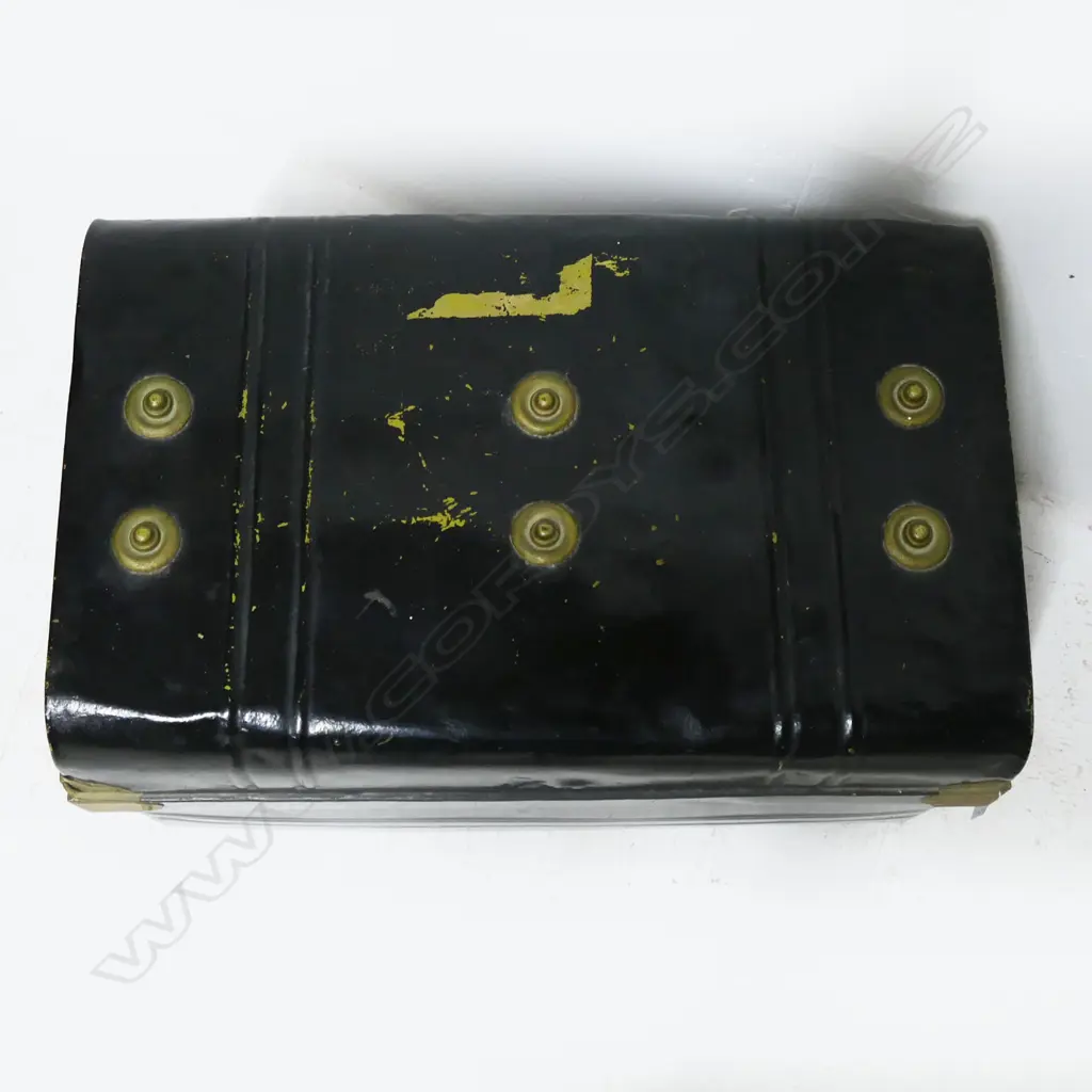 EDWARDIAN TIN TRUNK, PAINT LOSSES, 600 x 410mm Image 1++