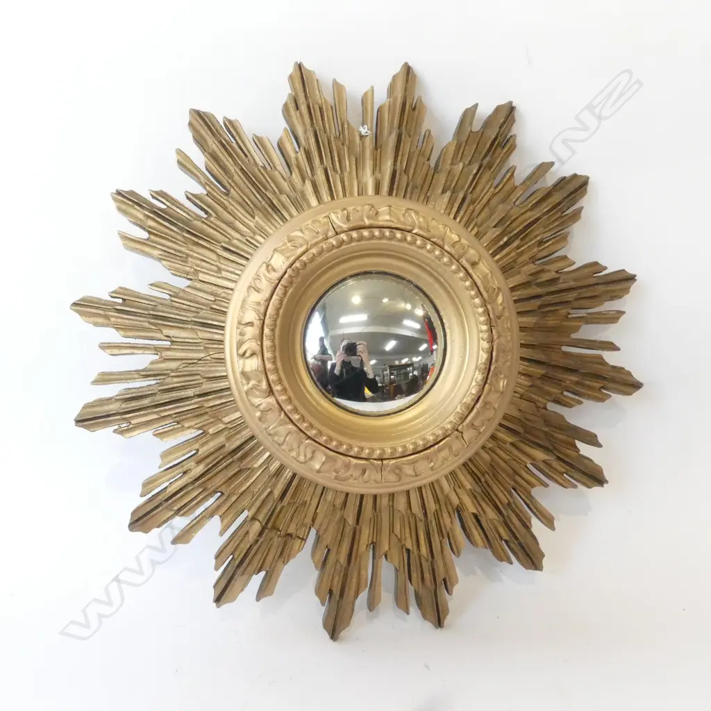 VINTAGE STYLE ATSONIA STARBURST MIRROR DIA450MM Image 1++
