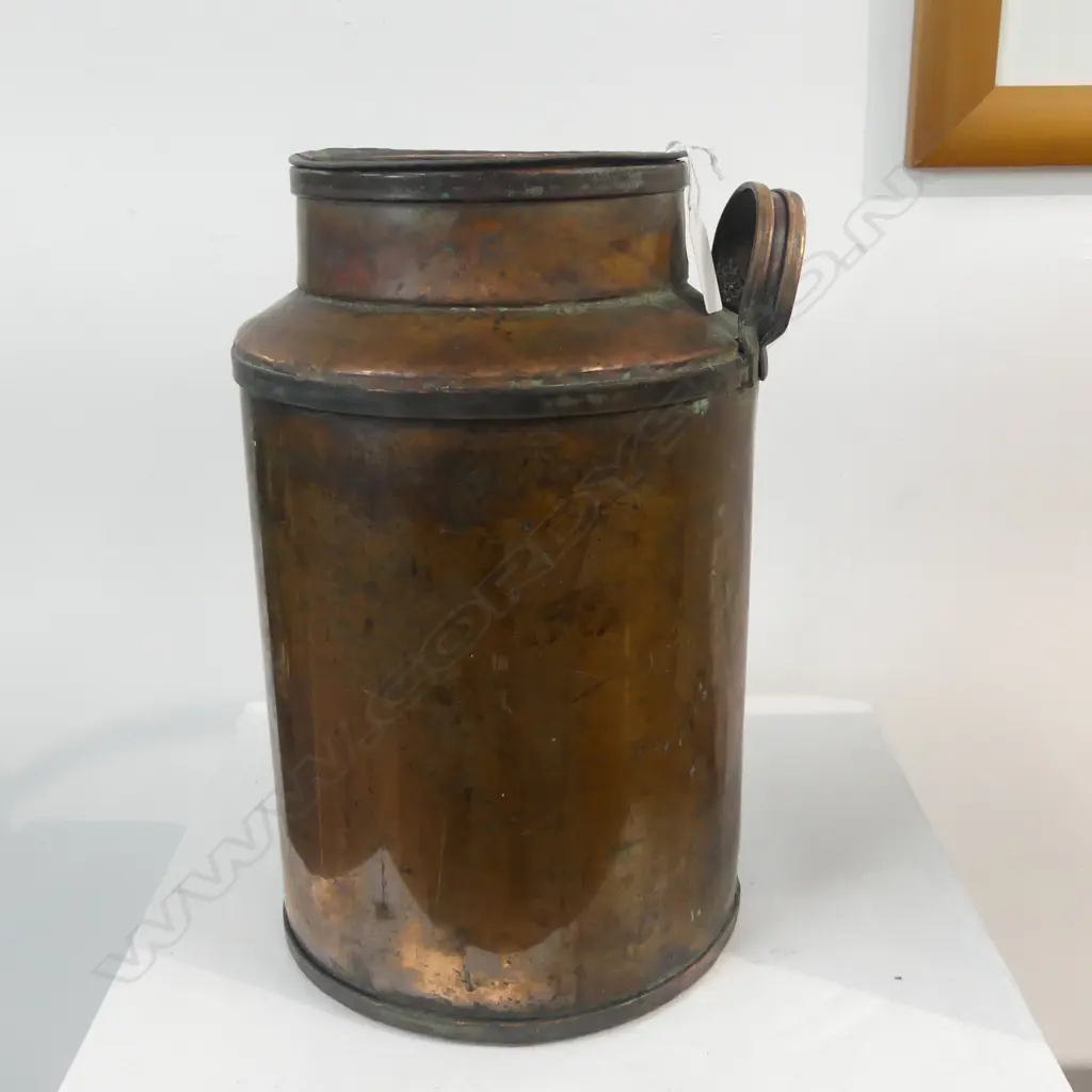 OLD COPPER CREAM CAN H.300mm Image 1++