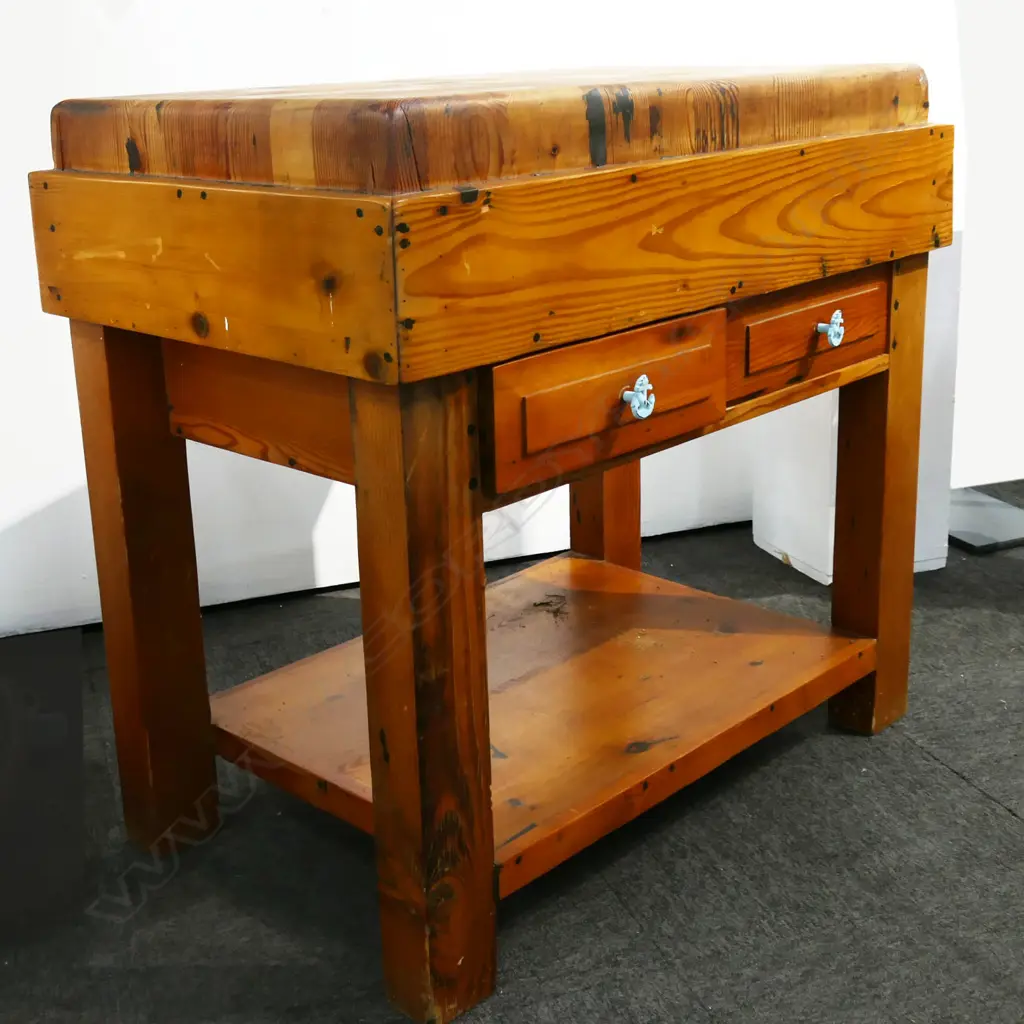 BUTCHERS BLOCK KITCHEN UNIT 930x570x860mm Image 1++