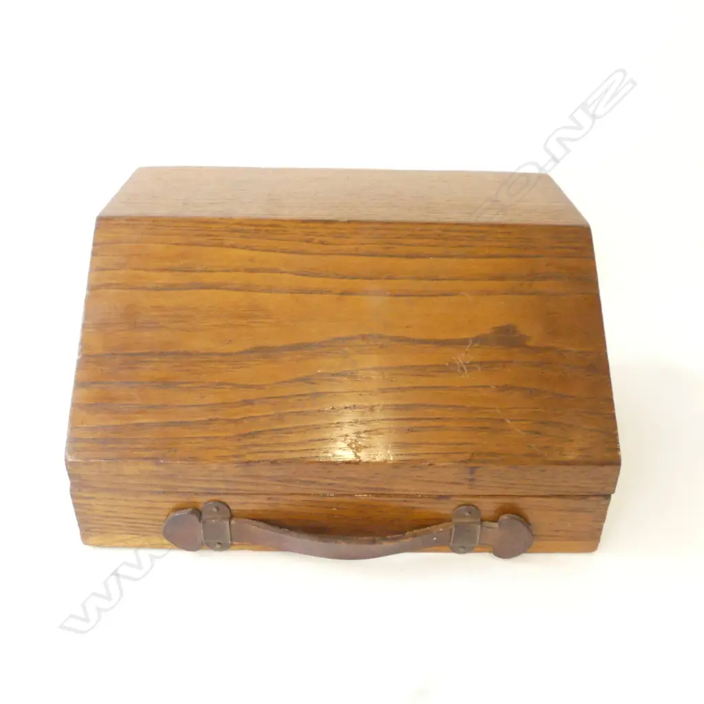 ANTIQUE BLICKENSDERFER NO.5 TYPEWRITER STAMFORD CONN. USA C.1894 IN OAK CASE, L.330mm Image 1++