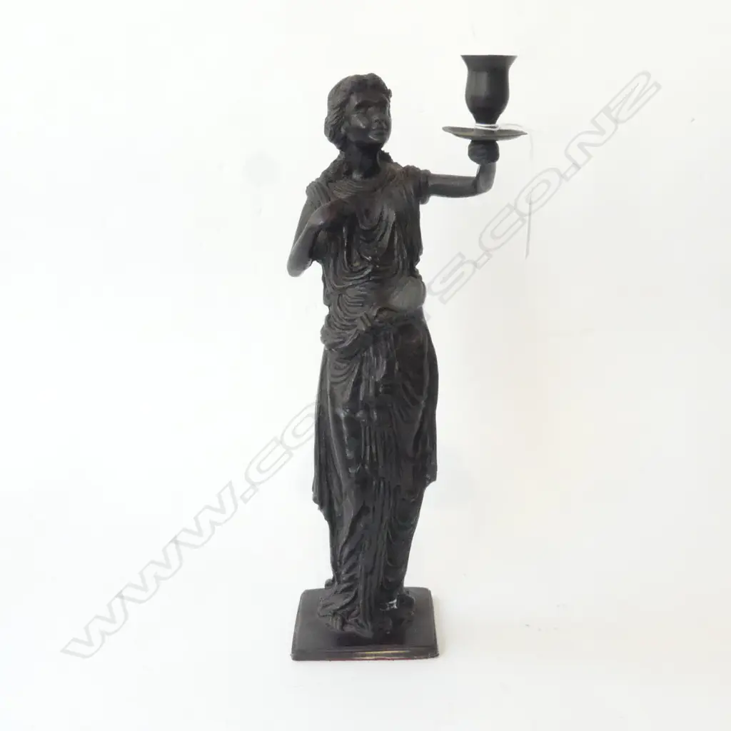 CAST BRONZE FEMALE CANDLE HOLDER H380MM Image 1++