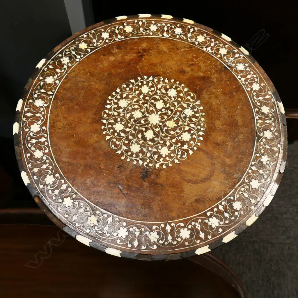 EARLY 20thC 3 TIER FOLDING CAKE STAND, TRIPOD TABLE, LG MAHOGANY OVAL TRAY (FAULTED) Image 1++