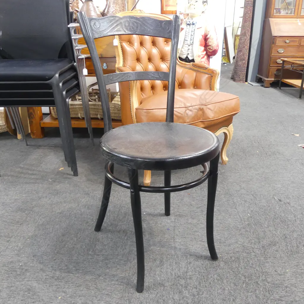 EBONISED JOSEF HOFFMANN BENTWOOD CHAIR Image 1++