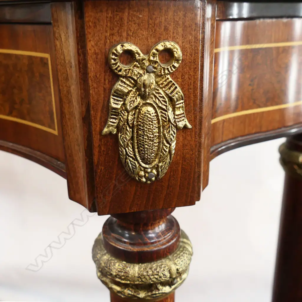 FRENCH STYLE MARBLE TOP ENTRANCE / CONSOLE TABLE 890x300x770mm Image 1++