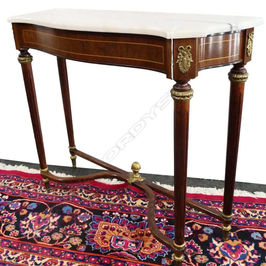 FRENCH STYLE MARBLE TOP ENTRANCE / CONSOLE TABLE 890x300x770mm Image 1++