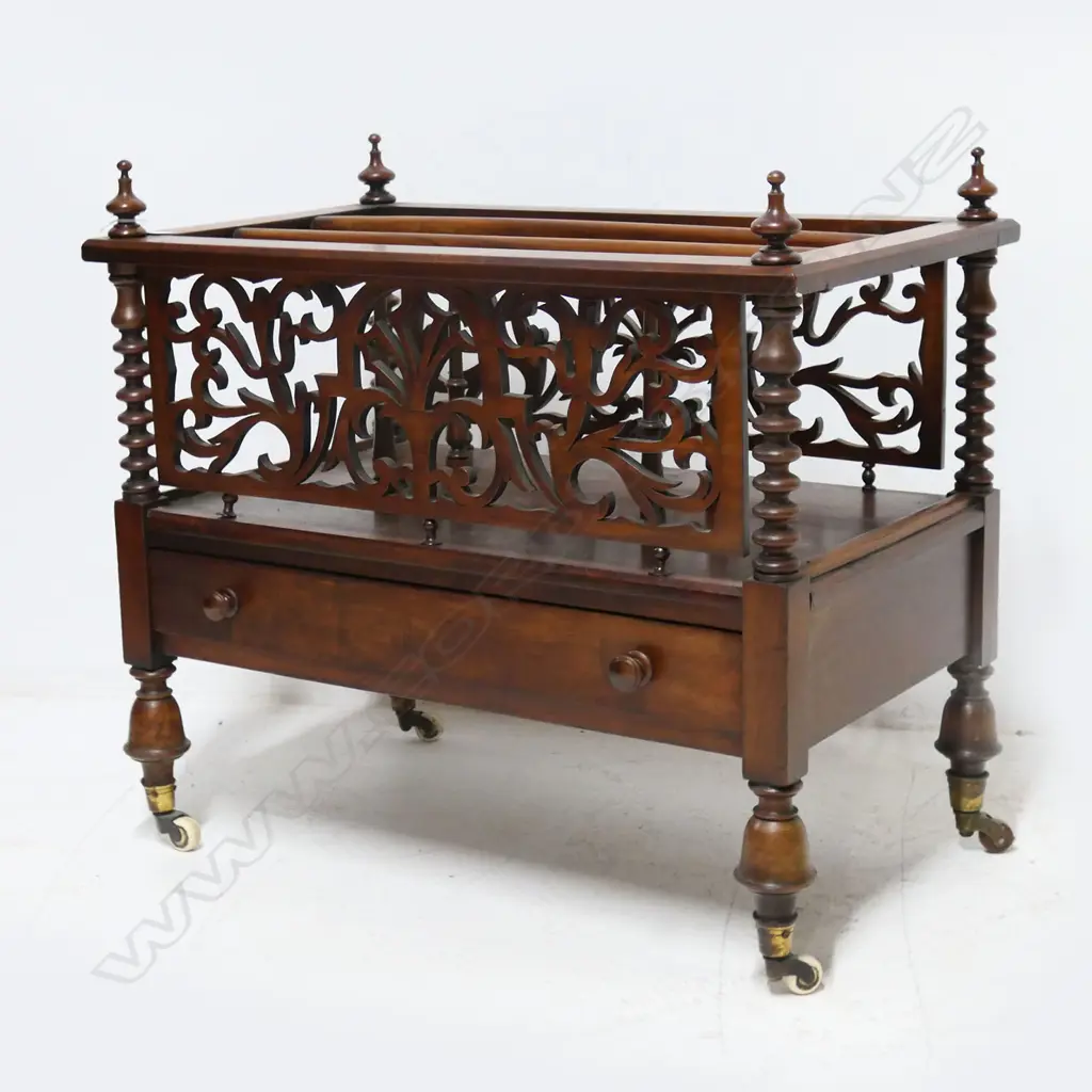 VICTORIAN MAHOGANY CANTERBURY 665x395x600mm Image 1++