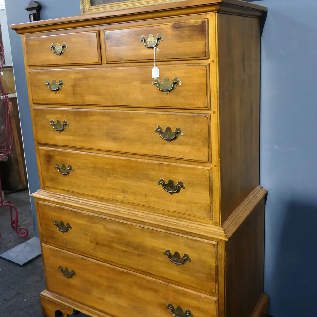 ETHAN ALLEN GEORGIAN STYLE CHEST ON CHEST Image 1++