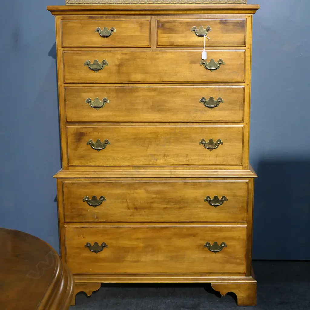 ETHAN ALLEN GEORGIAN STYLE CHEST ON CHEST Image 1++