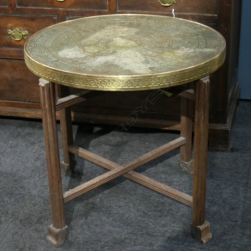 EGYPTIAN TRAY TABLE 600mm dia Image 1++