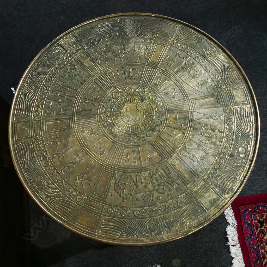 EGYPTIAN TRAY TABLE 600mm dia Image 1++