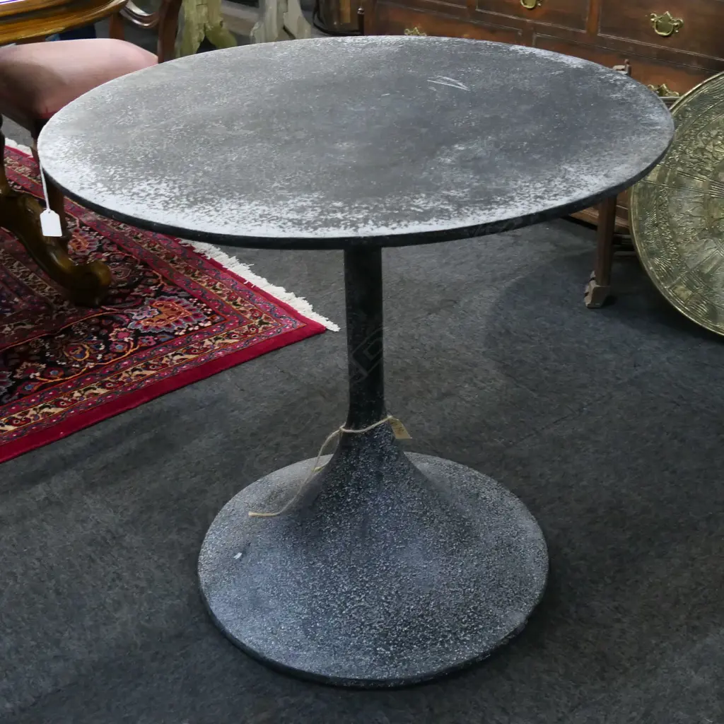 BLACK COMPOSITE OUTDOOR TABLE 790mm dia Image 1++