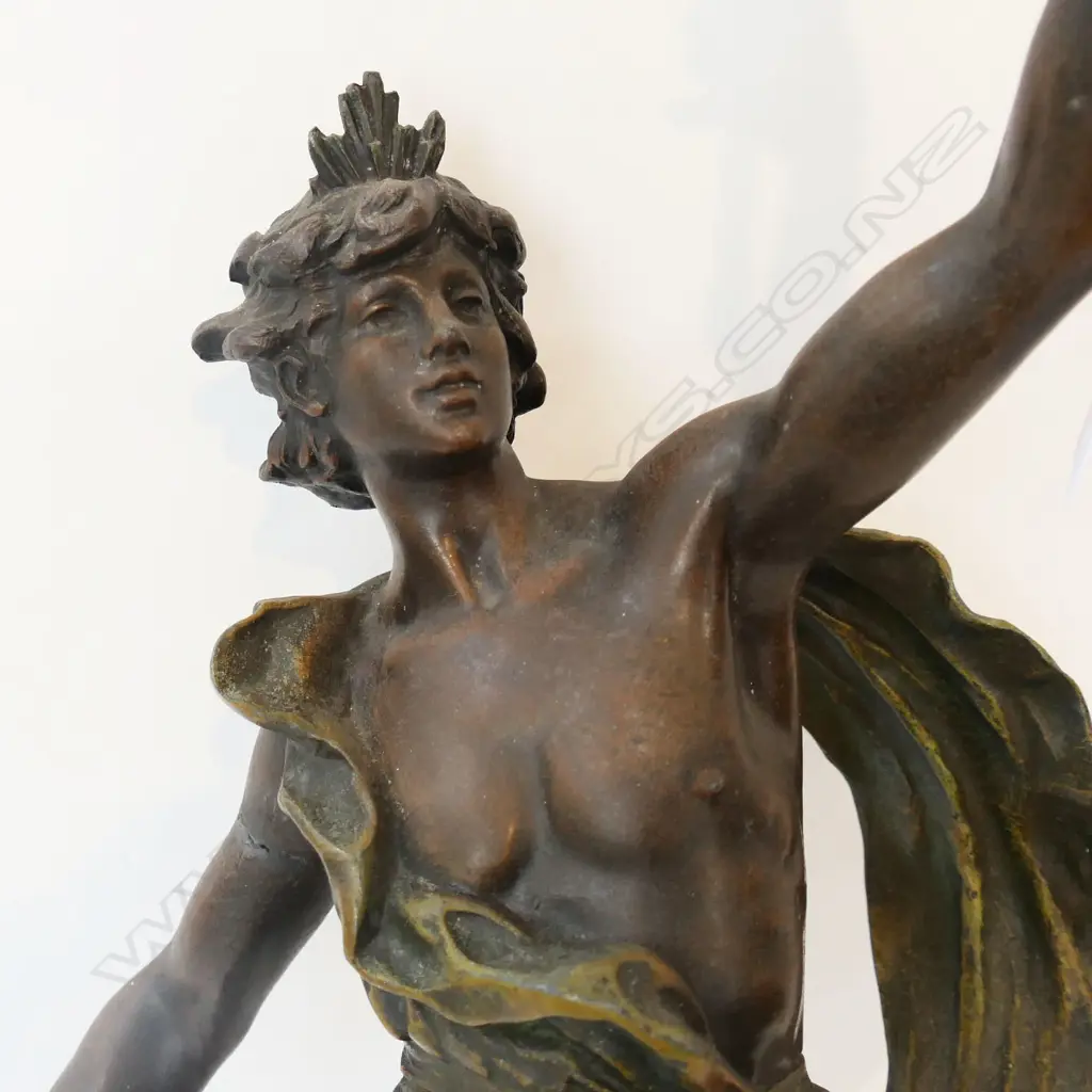CAST METAL FIGURAL LAMP BASE [FOR RESTORATION] H660MM Image 1++