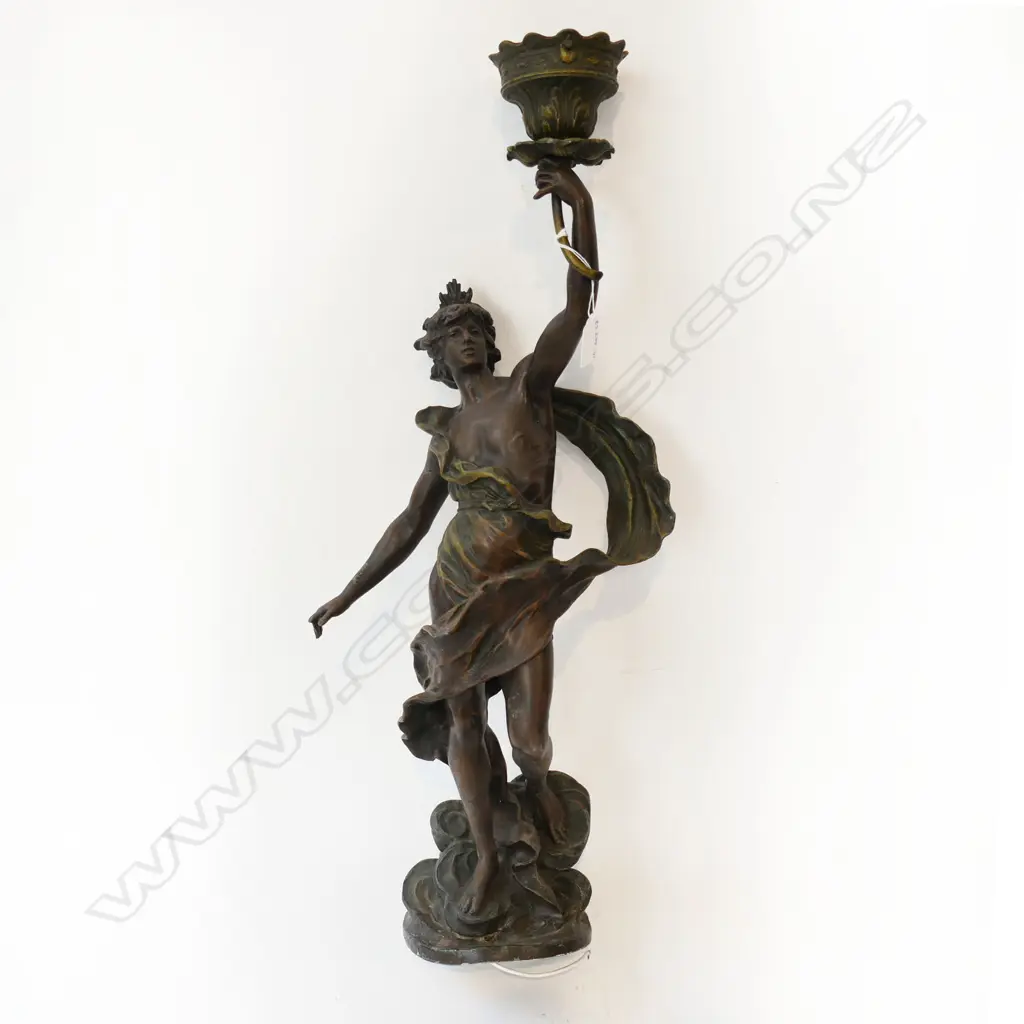 CAST METAL FIGURAL LAMP BASE [FOR RESTORATION] H660MM Image 1++