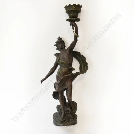 CAST METAL FIGURAL LAMP BASE [FOR RESTORATION] H660MM