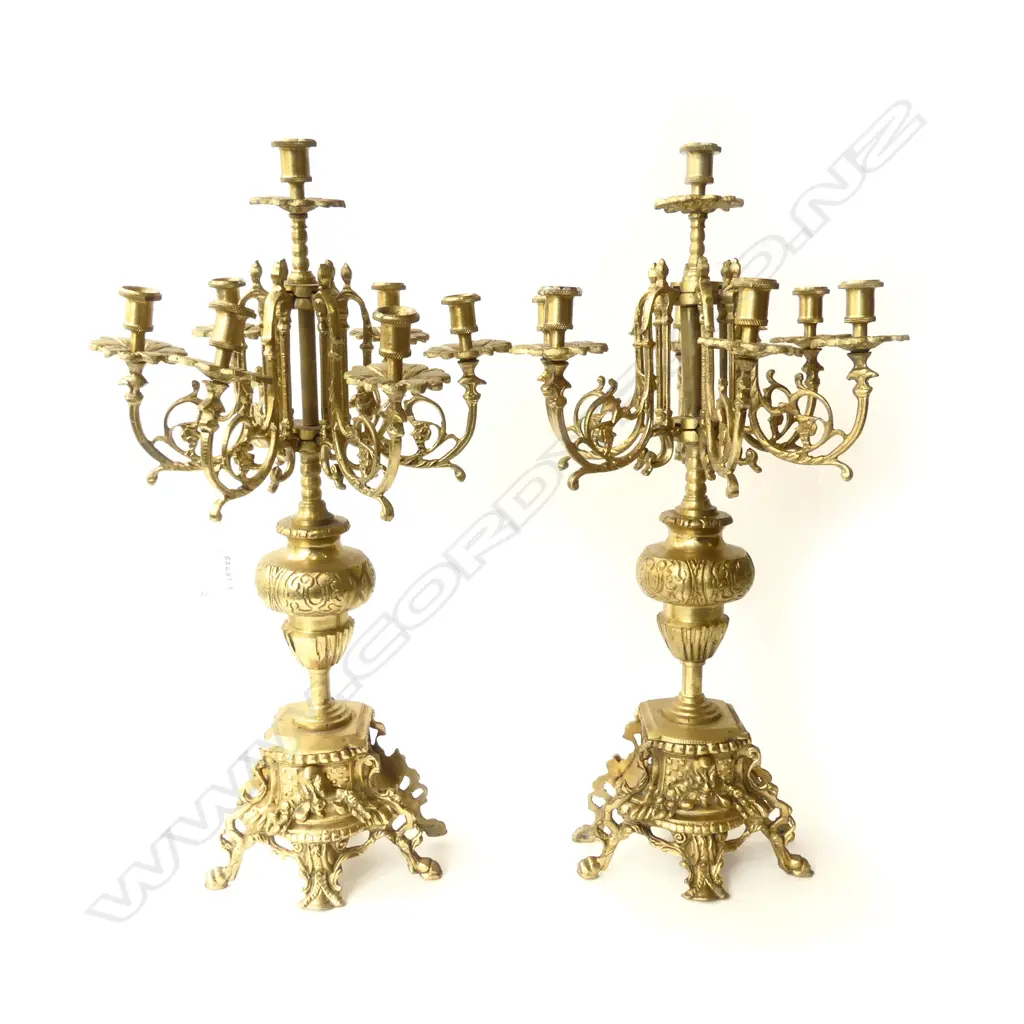 PR BRASS SIX ARM CANDELABRAS  H550mm Image 1++