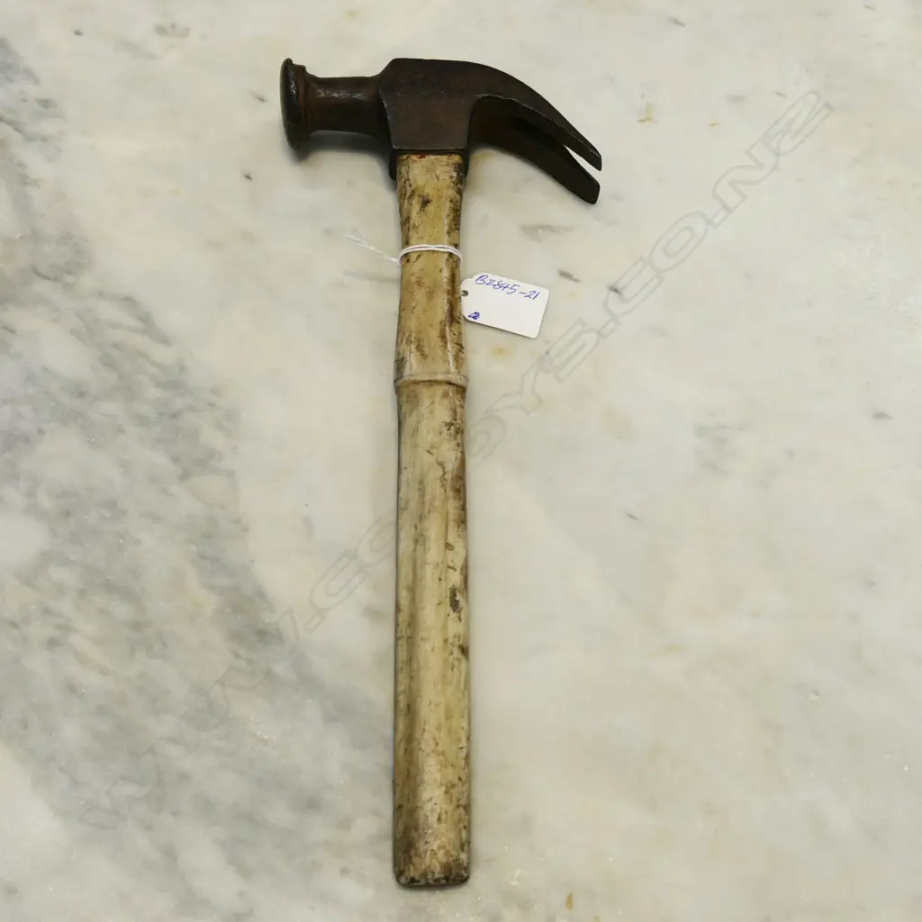 VINTAGE HAMMER w. MARINE IVORY / WHALE BONE? HANDLE H.320mm Image 1++