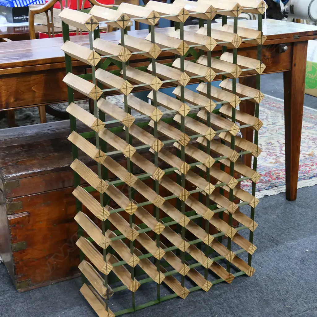 LG INDUSTRIAL STYLE 10x6 WINE RACK Image 1++