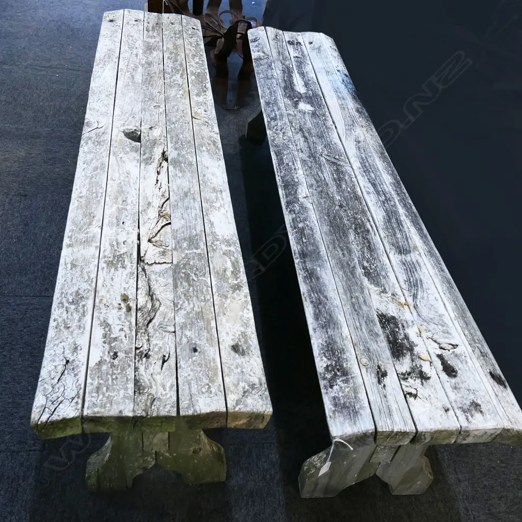 PR RUSTIC WOODEN BENCHES W.1890mm Image 1++
