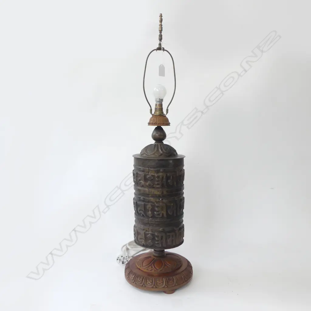 PRAYER WHEEL SIDE LAMP H840MM [WORKING] Image 1++