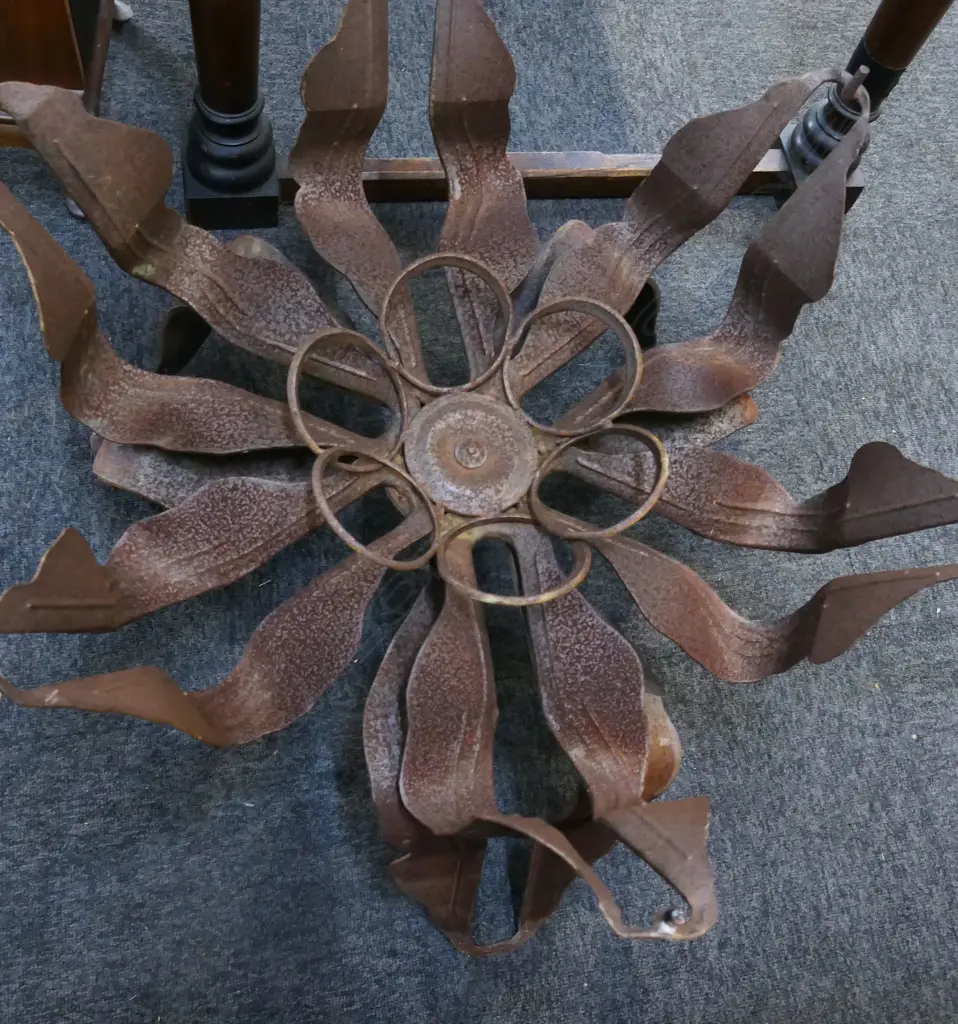 RUSTIC METAL TABLE BASE / BRAZIER 750mm dia Image 1++