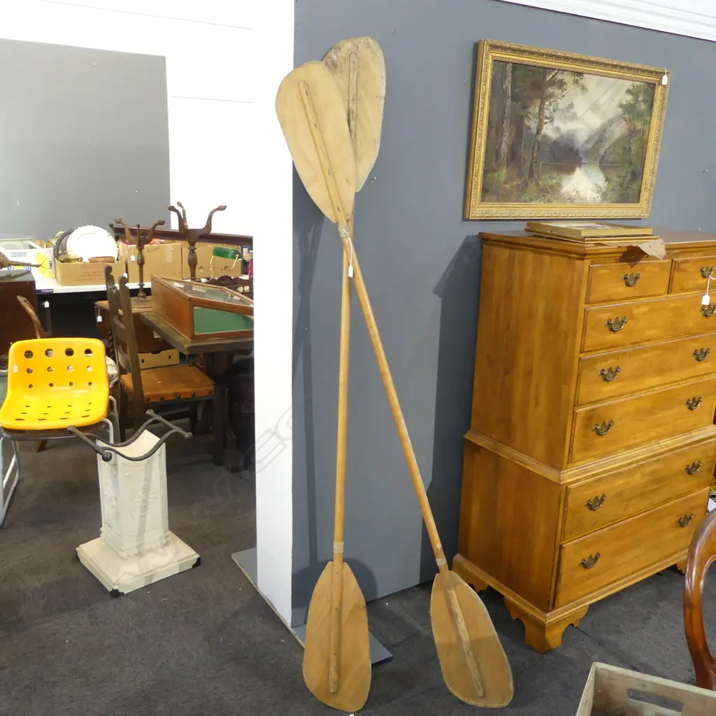 PR WOODEN OARS L.2100mm Image 1++