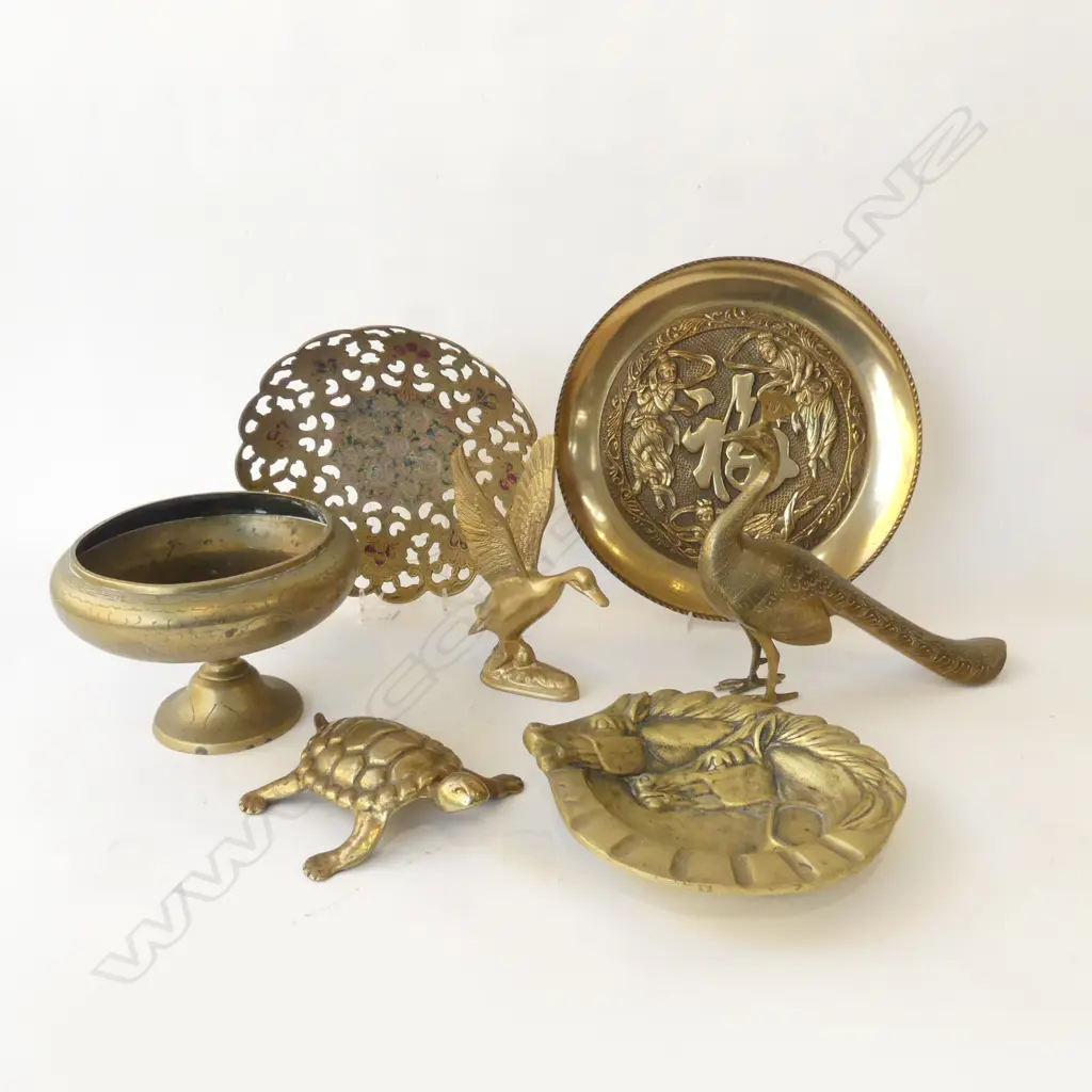 7 ASST BRASS ANIMALS + BOWLS ETC Image 1++