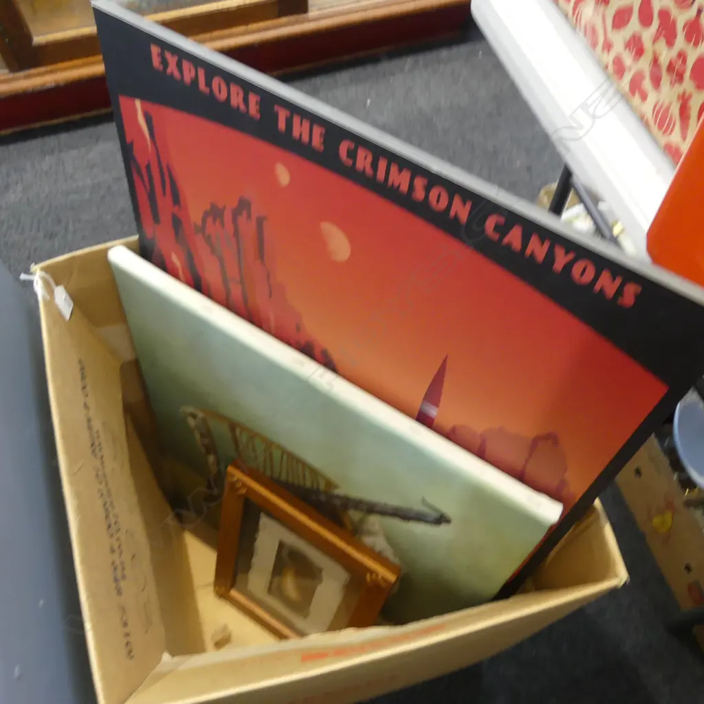 BOX LOT PRINTS POSTERS PICTURES ETC Image 1++