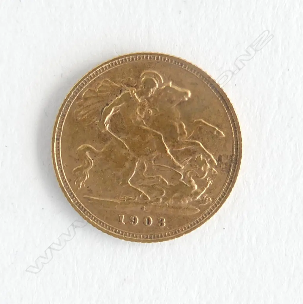 1903 GOLD HALF SOVEREIGN Sydney mint Image 1++