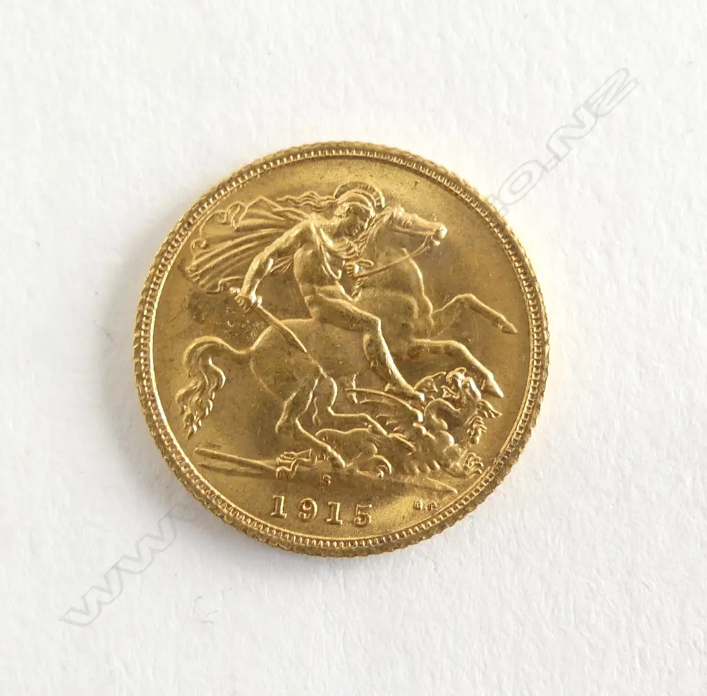 1915 GOLD HALF SOVEREIGN SYDNEY MINT Image 1++