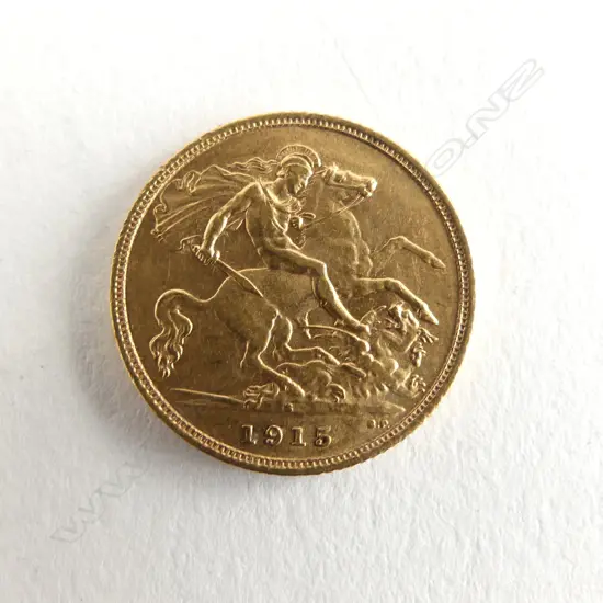 1915 GOLD HALF SOVEREIGN SYDNEY MINT