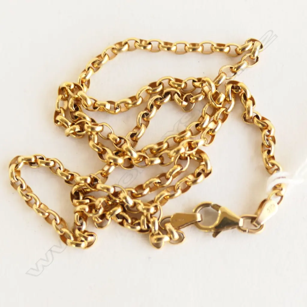 9ct YELLOW GOLD NECKLACE L.480mm 9.6gms Image 1++