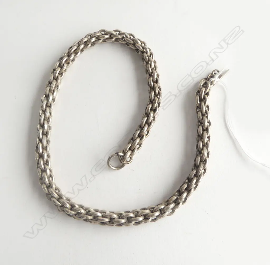 SUBSTANTIAL SILVER MULTI LINK NECK CHAIN L.435mm 90gms Image 1++