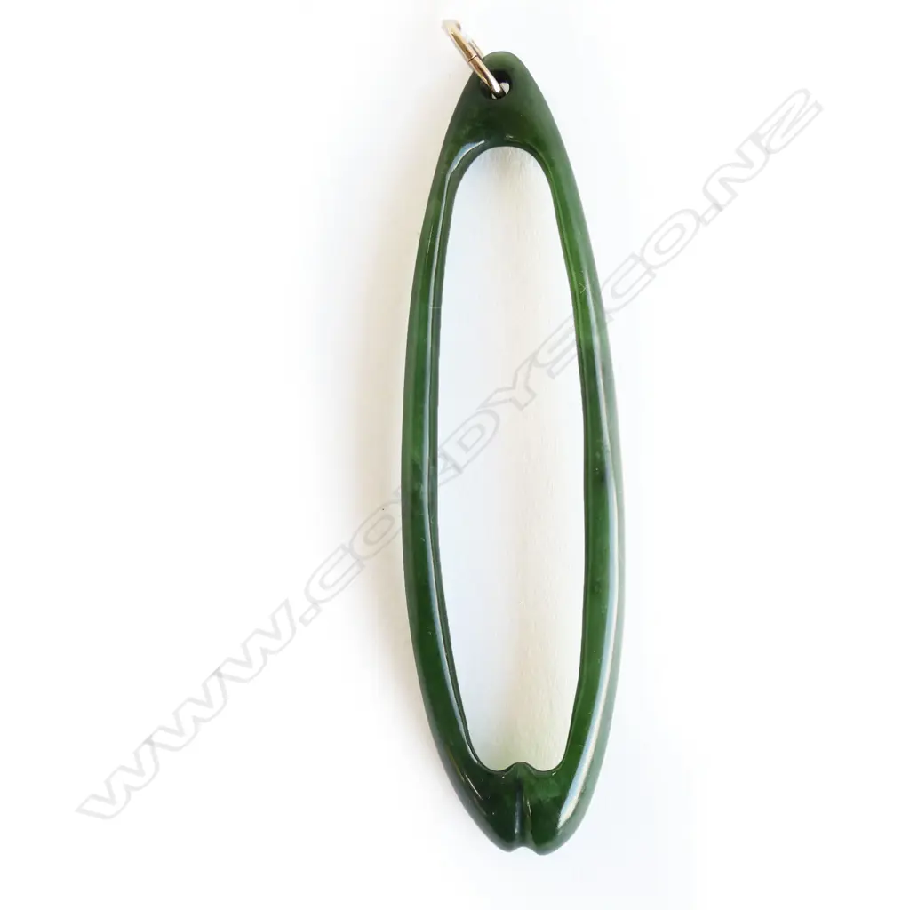 POUNAMU MODERN LGE PENDANT open oval form L.95mm Image 1++