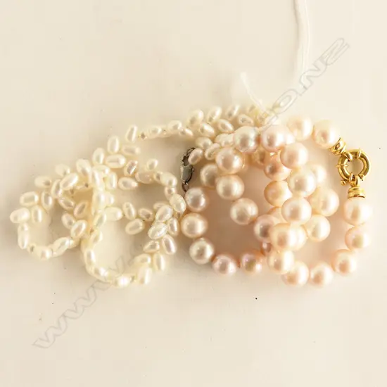 2 PEARL NECKLACES