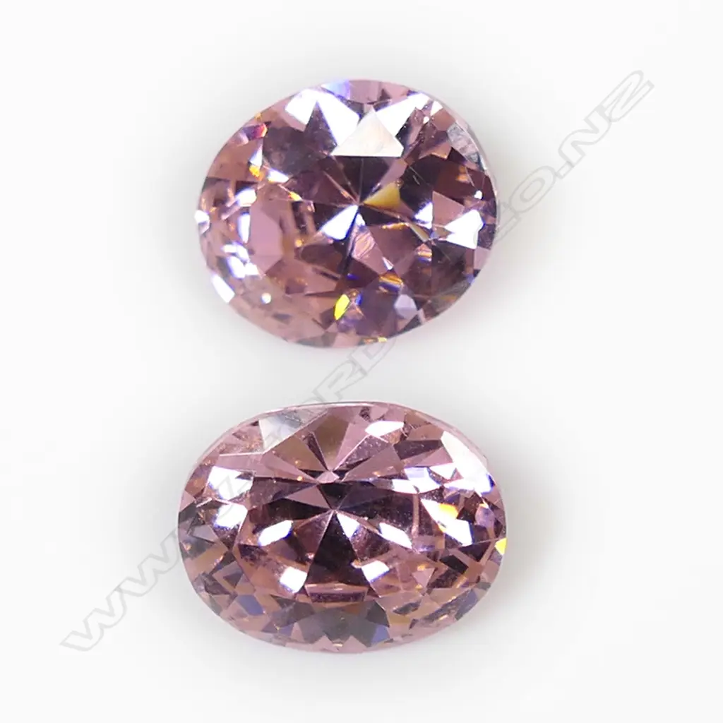 2 oval 10/12 pink CZ Image 1++